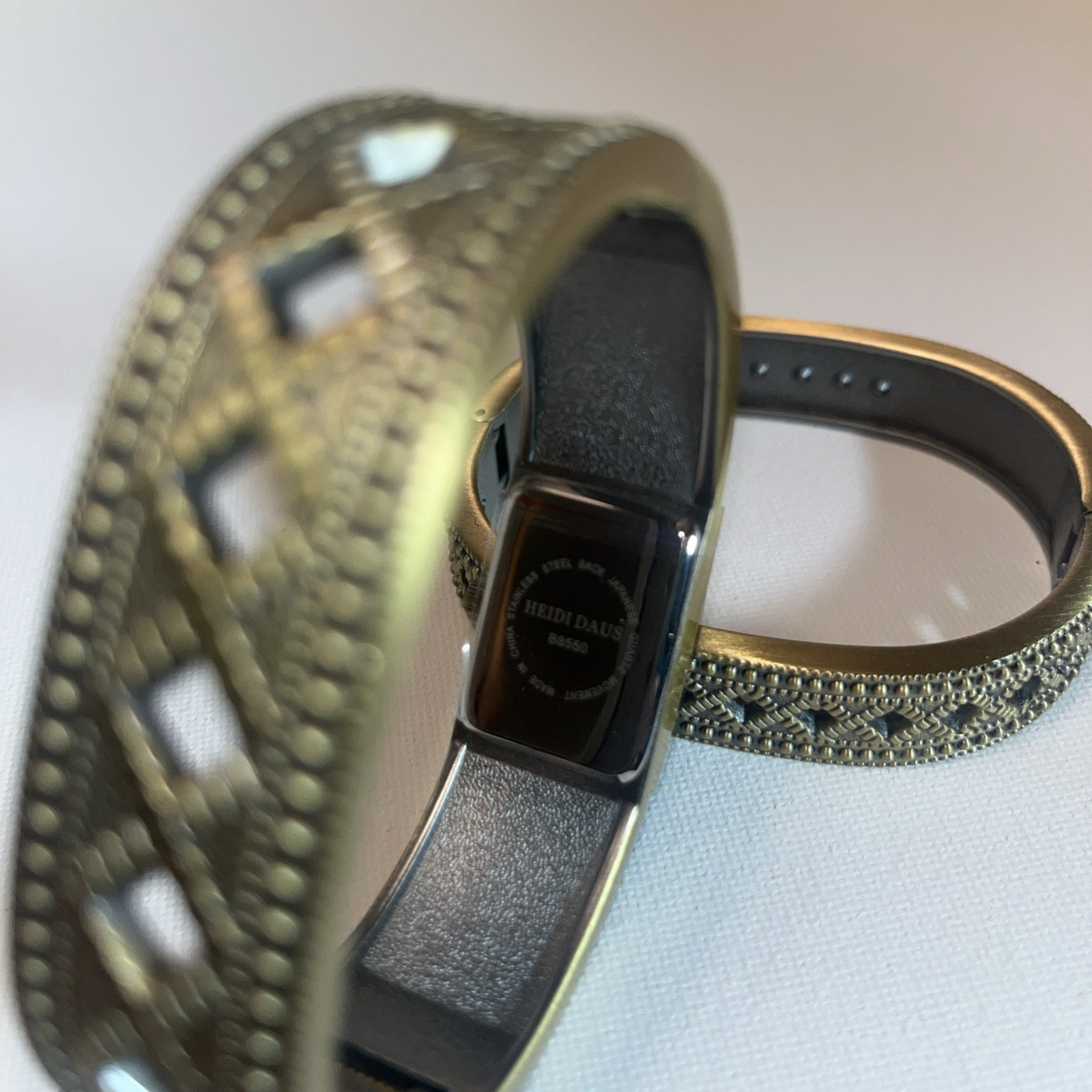 Heidi Daus “Double Trouble” Crystal Bangle And Watch Set NIB With Tags