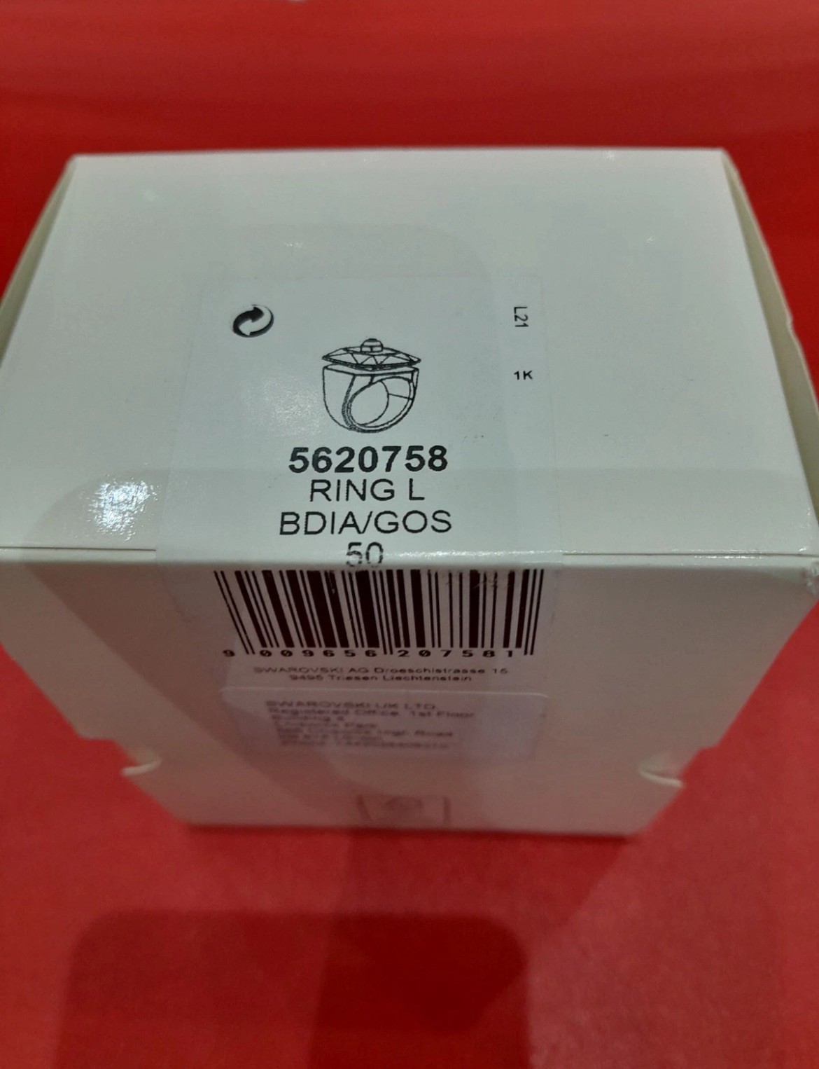 Swarovski Numina Grey Gold tone plated Cocktail Ring Size 50 Brand new❤️🎁