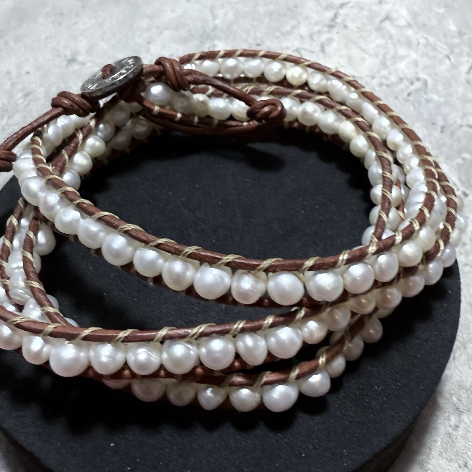 VICTORIA EMERSON Pearl Beaded Wrap Bracelet 92cm Kitsch Stack Pretty Beach