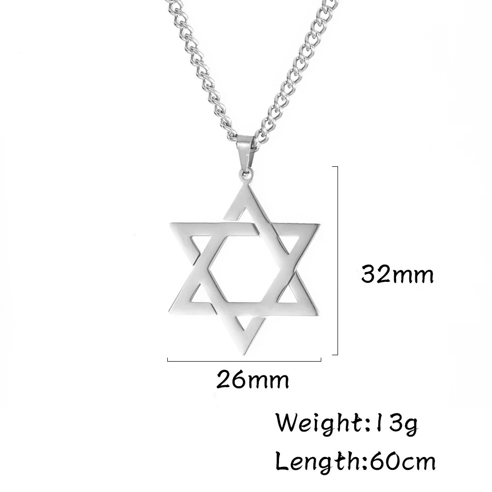Star of David Amulet Pendant Necklace Gold Kabbalah Jewish Judaica NEW
