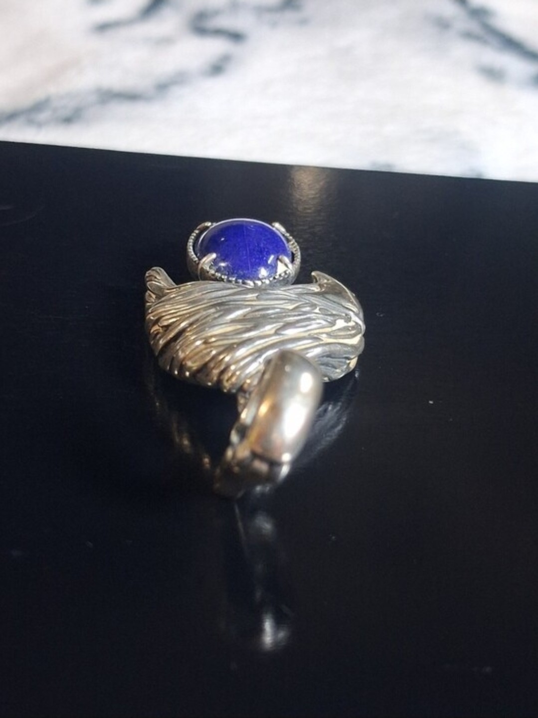 Carolyn Pollack & Fritz Casuse American West Eagle & Lapis Enhancer Pendant