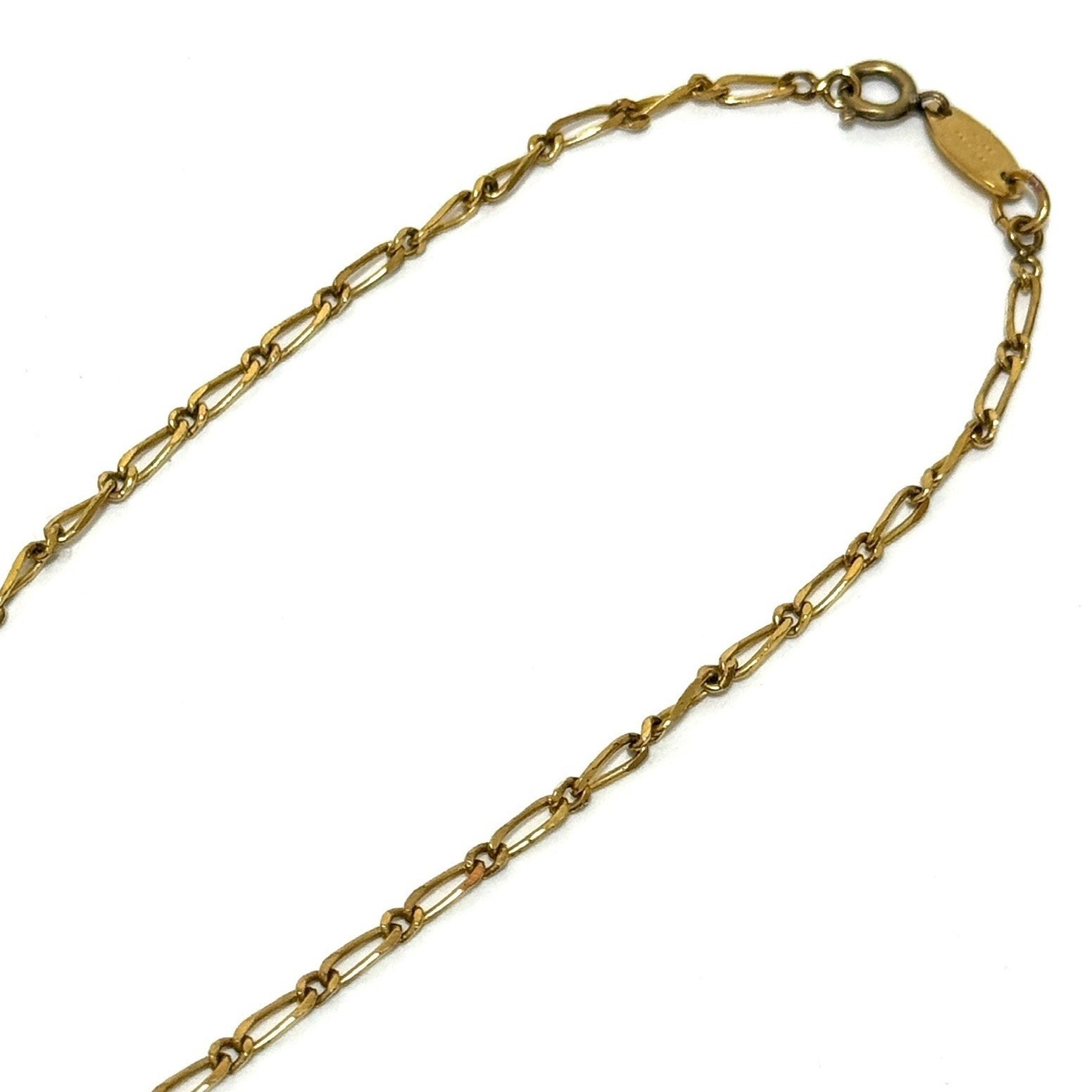 CHANEL 3433 COCO Mark CC Logo Necklace Rhinestone Gold Vintage Authentic JAPAN