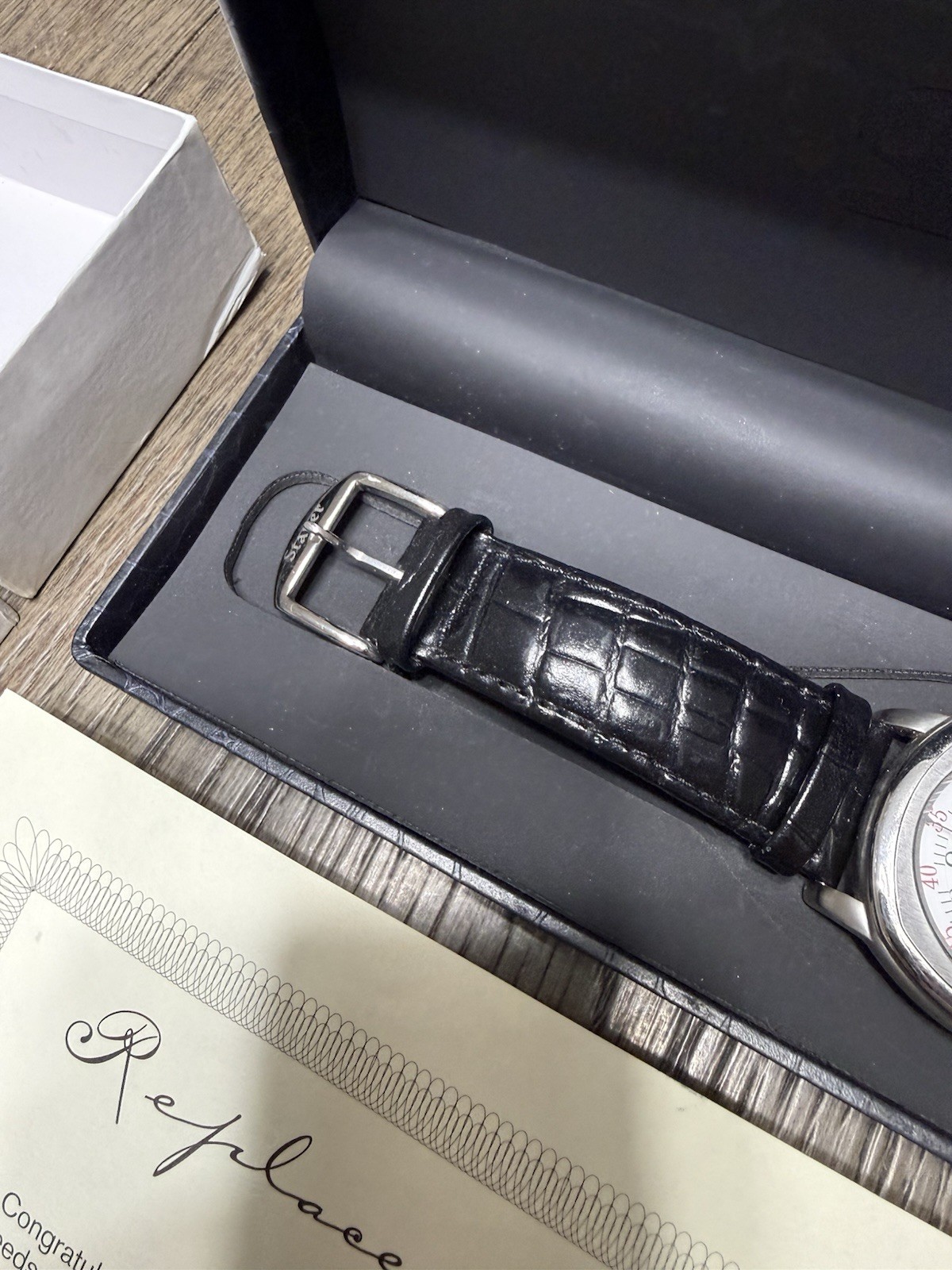 MENS STAUER DASHTRONIC AUTOMATIC WATCH 15457 VINTAGE 1930 Box & Papers