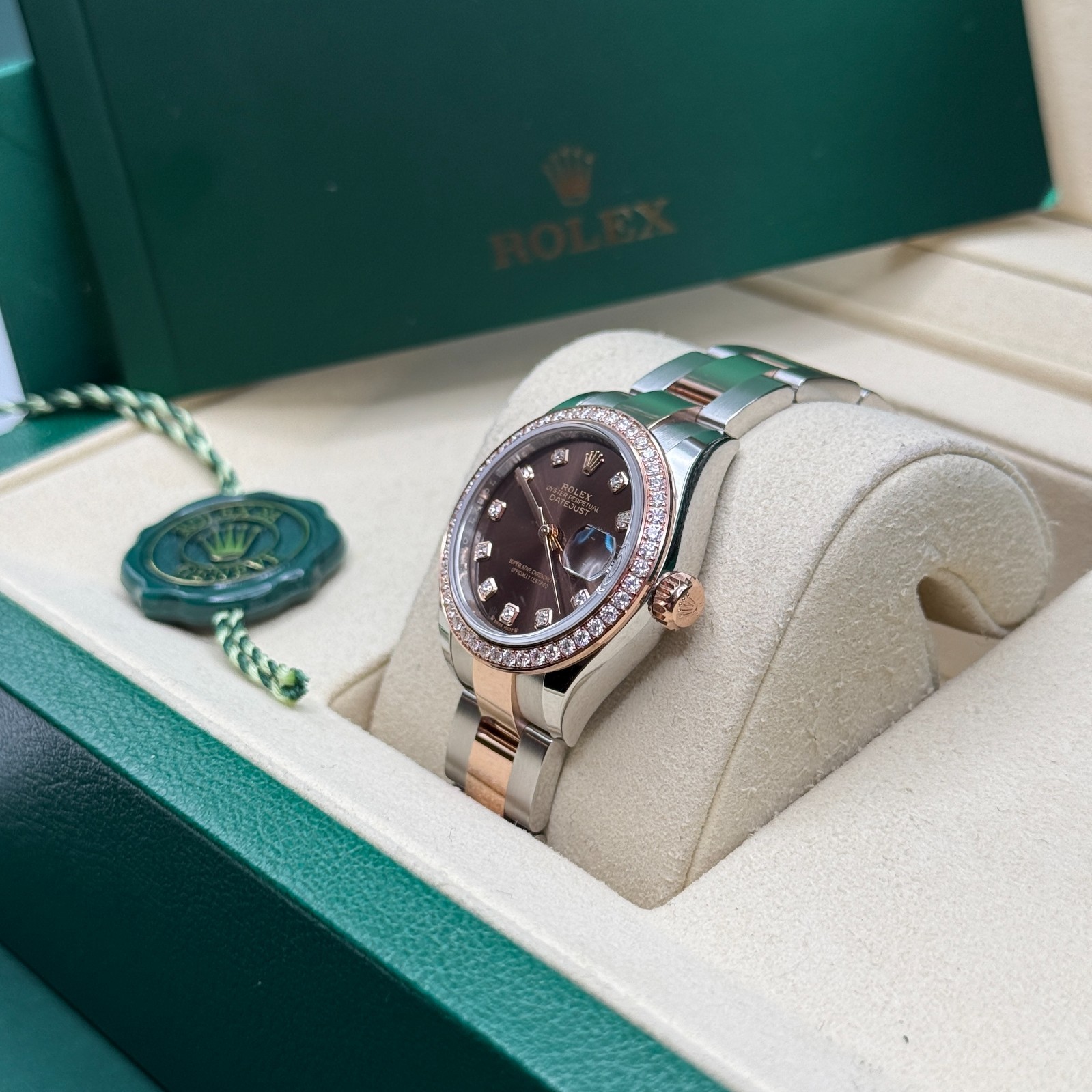 Rolex Lady-Datejust NEW 2026 Chocolate Diamond Two Tone Rose Gold Diamond Oyster