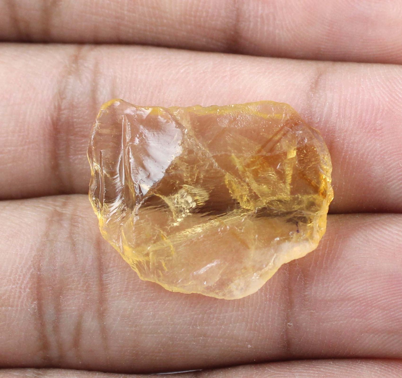 African Yellow Grossular Garnet 17.95 Ct Natural Gemstone Rough Certified T37119