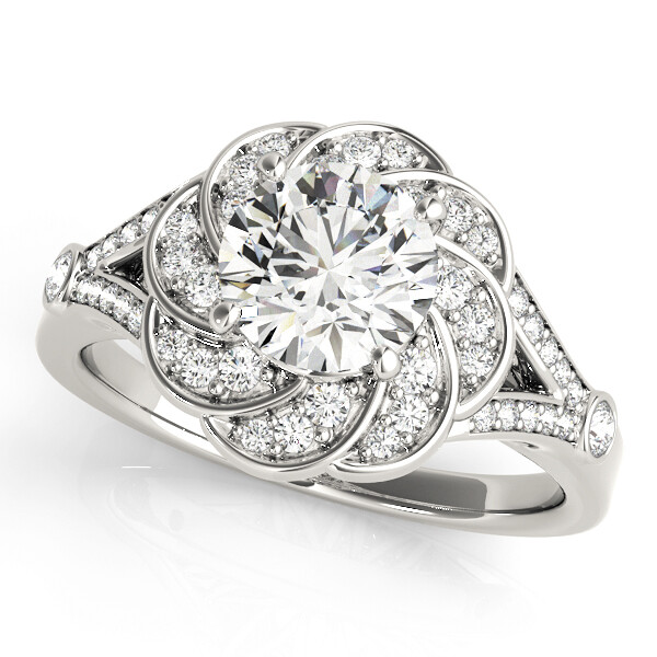 1.35 Ct Round Cut Real Moissanite Anniversary Ring 14K Solid White Gold Size 8.5