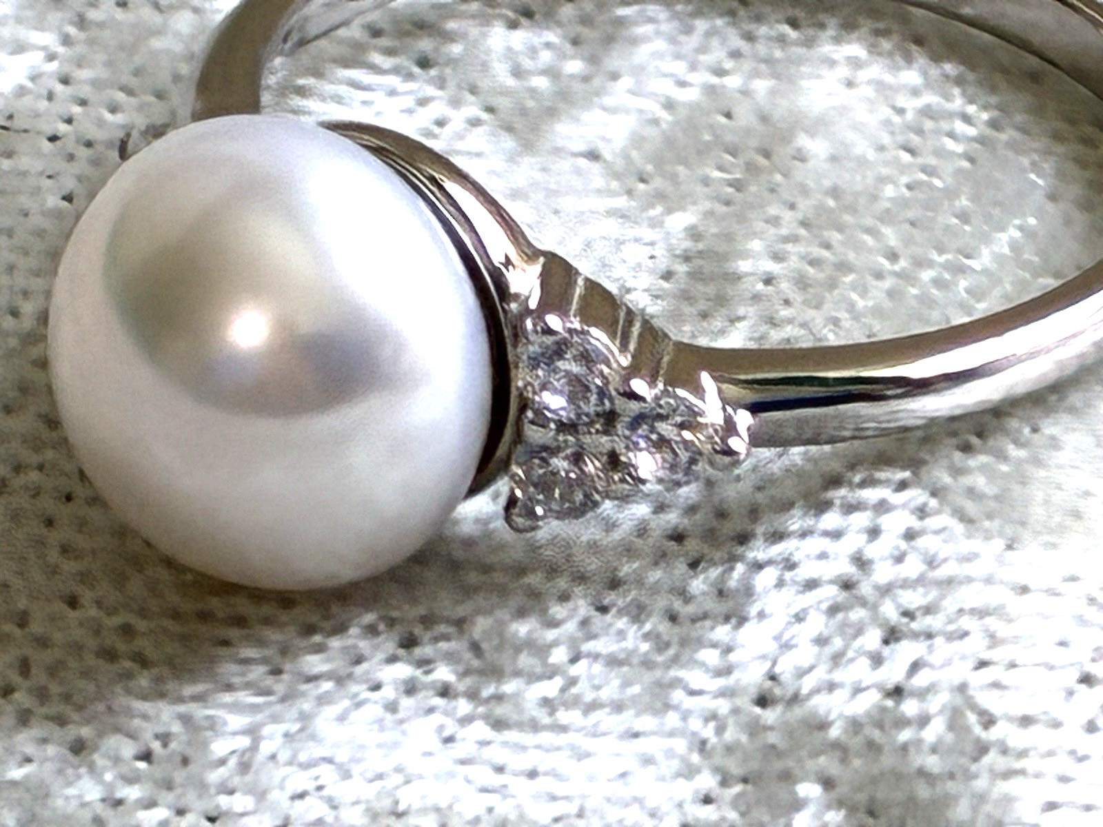 HONORA CULTURED PEARL WITH DIAMONIQUE CZ GEMSTONE RING, SIZE 11 (M5059-62)