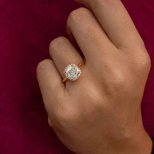 2.00CT Lab Created Diamond Womens Wedding Ring 14K Yellow Gold Plated