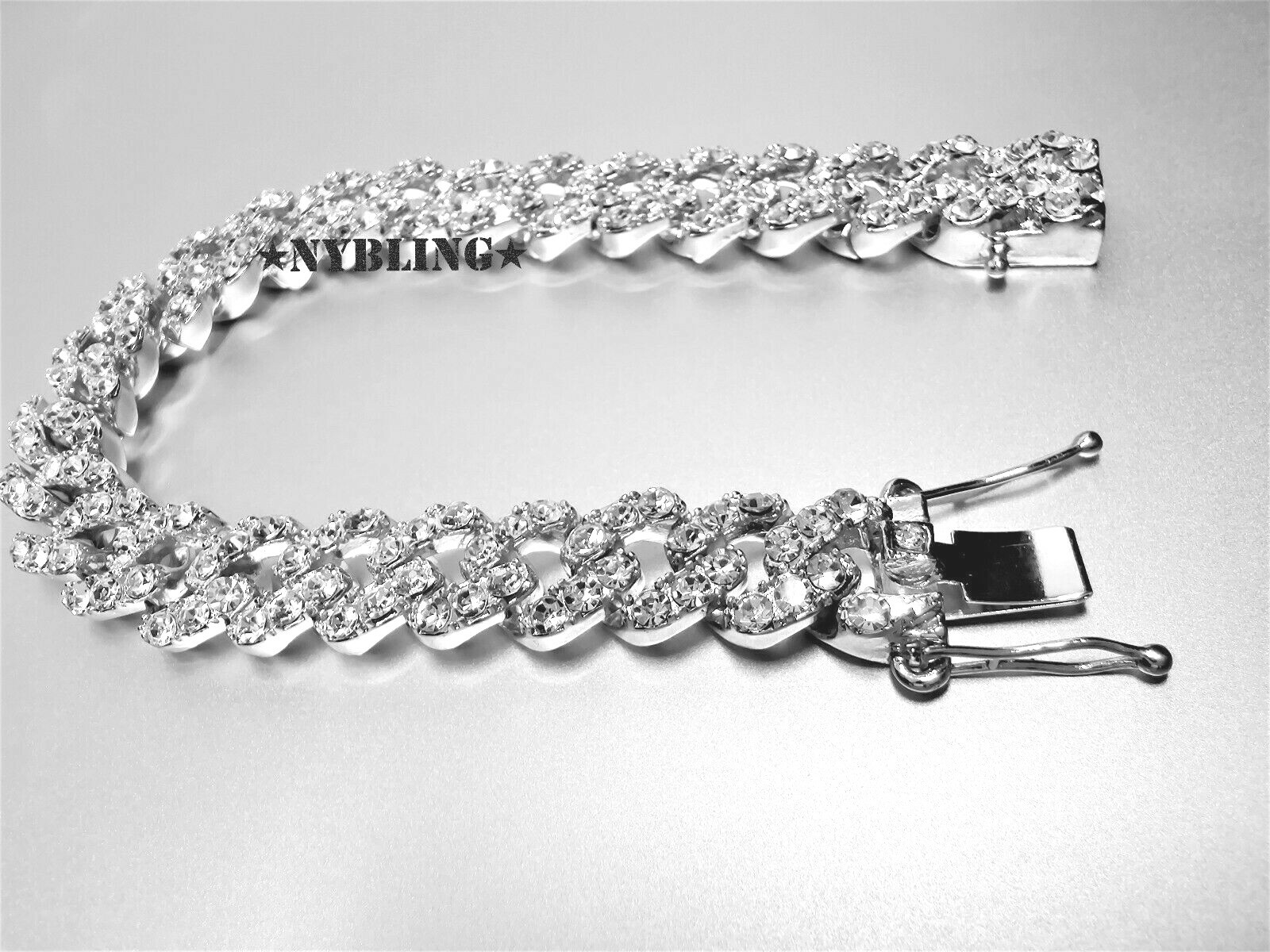 ICY Miami Cuban Chain Necklace or Bracelet Mens Gold Plated CZ Hip Hop Jewelry