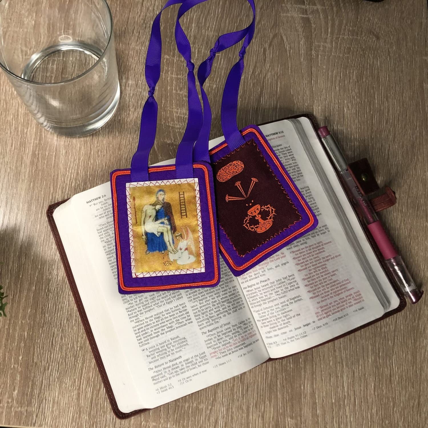 Scapulars Catholic,Purple Scapular of 3.5 inches x 4.25 inches, Purple