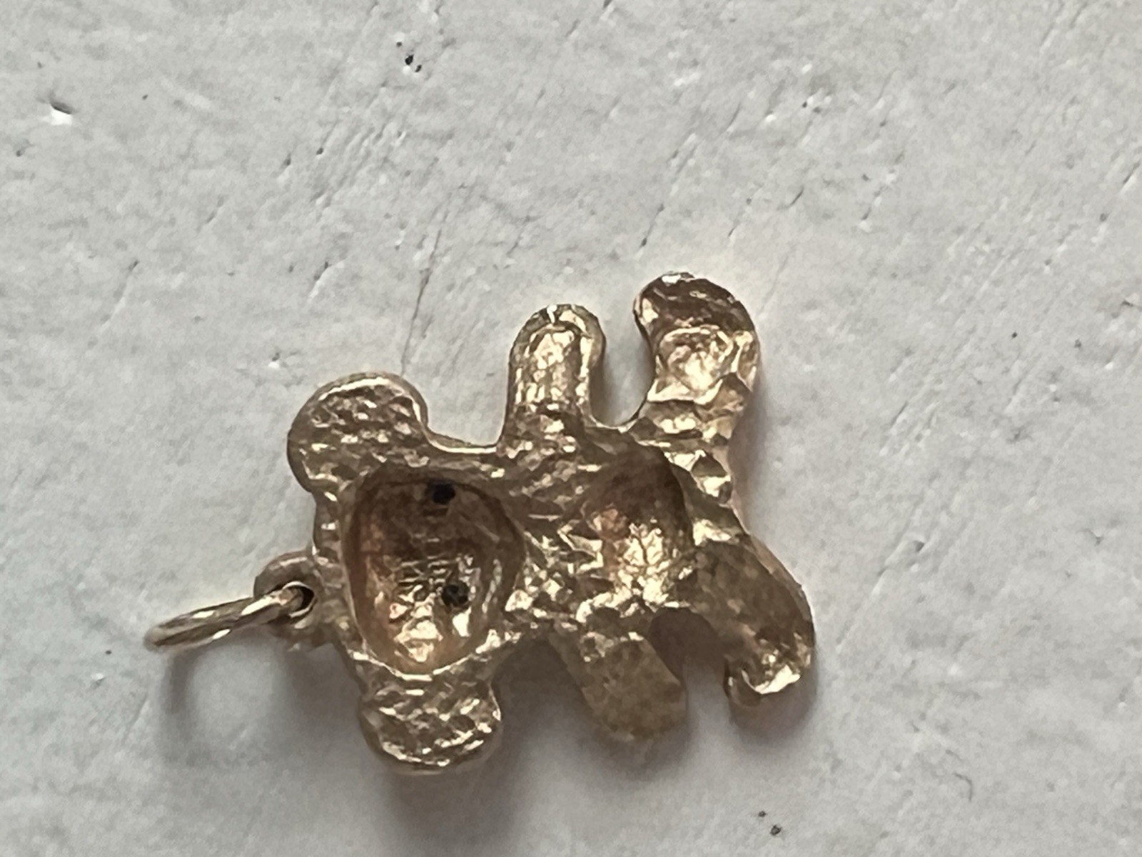 2gr Signed by JCF Solid 14k Gold Sapphire Teddy Bear OR Panda Charm 14mm or .75″