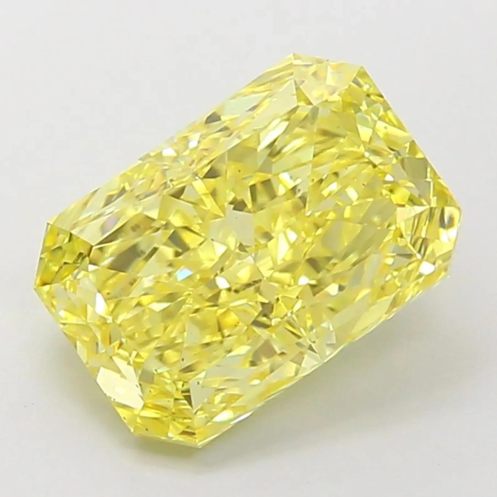 CERTIFIED 4.15 Ct Natural Yellow Diamond Radiant Cut LOOSE VVS1/ 10.7 mm
