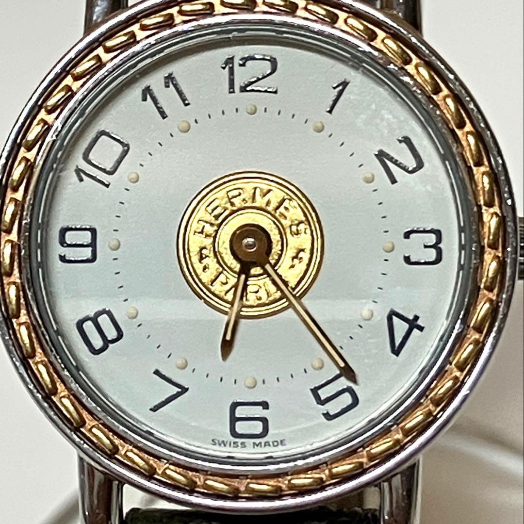 HERMES Sellier SE4.220 Ladies Quartz Watch Tested Working From Japan