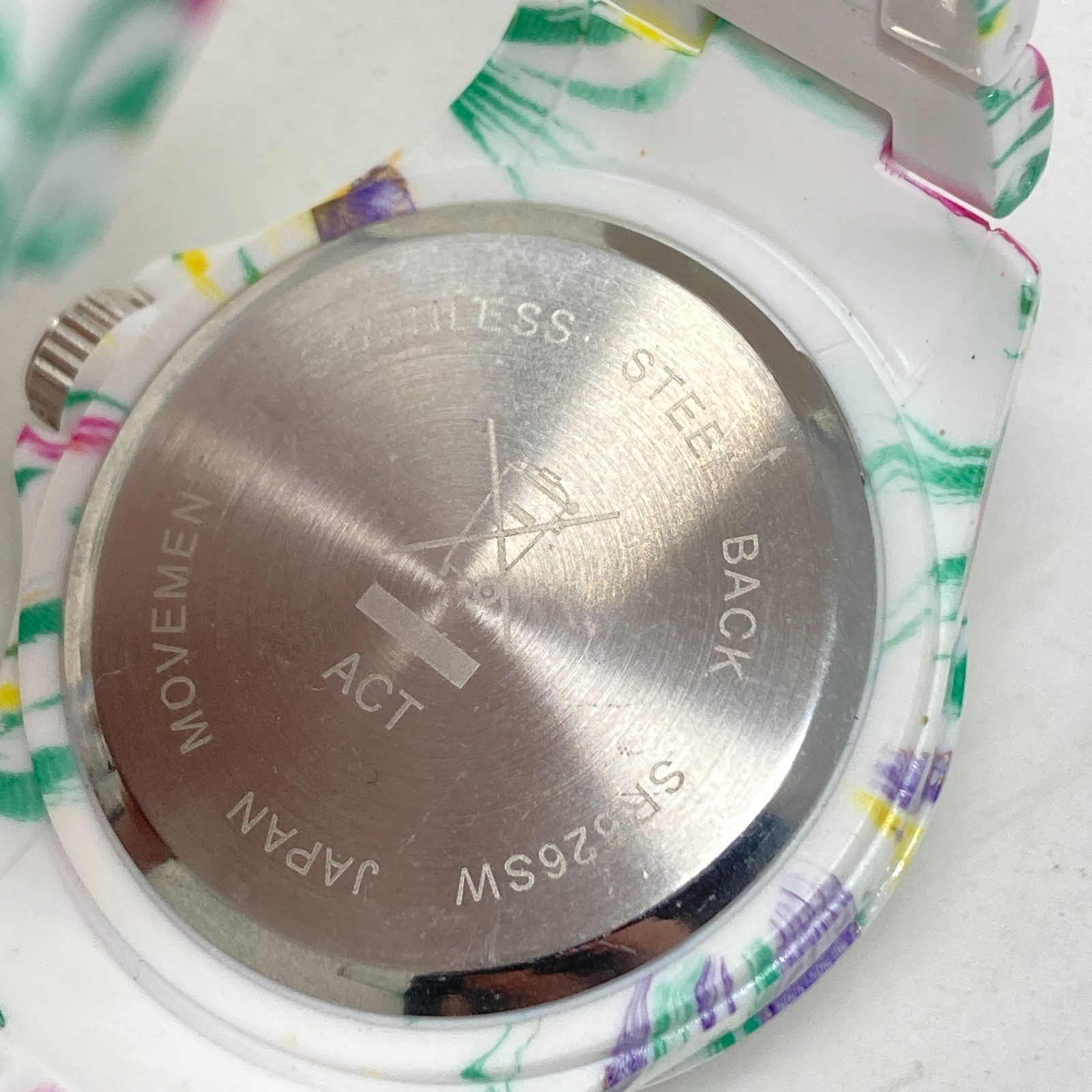 Floral Watch Women 39mm White Purple Pink Lightweight Spring New Battery 7.75″