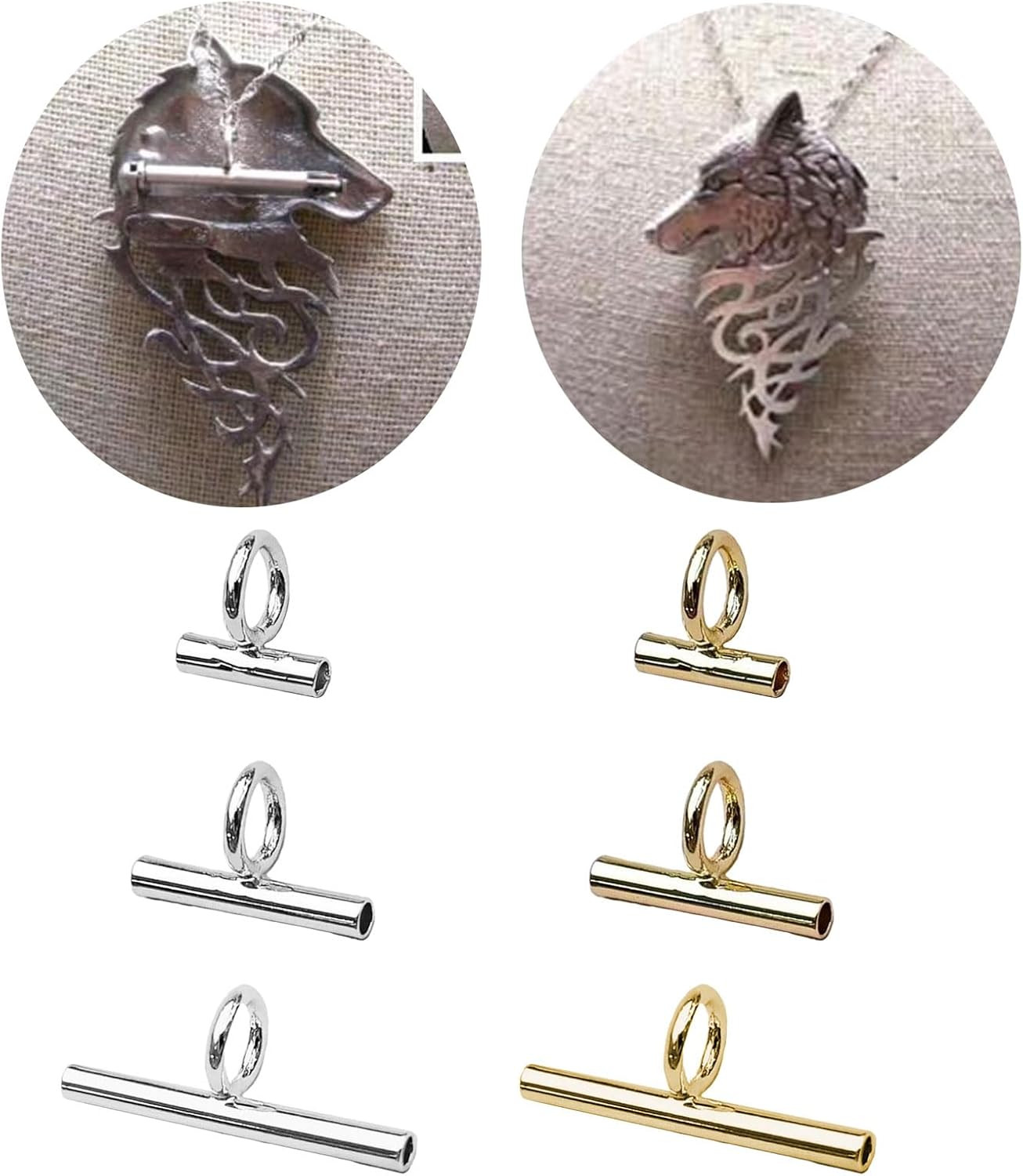 Convertible Necklace and Brooch Adapter Pin to Pendant Converters Jewelry Access