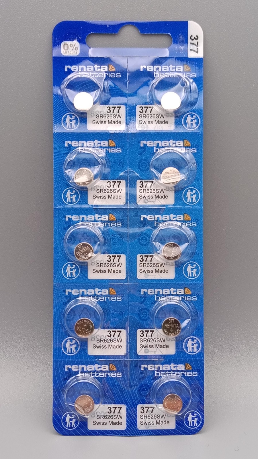 Renata 377 SR626SW Silver Oxide Batteries Swiss Made for Watch & Devices 10x