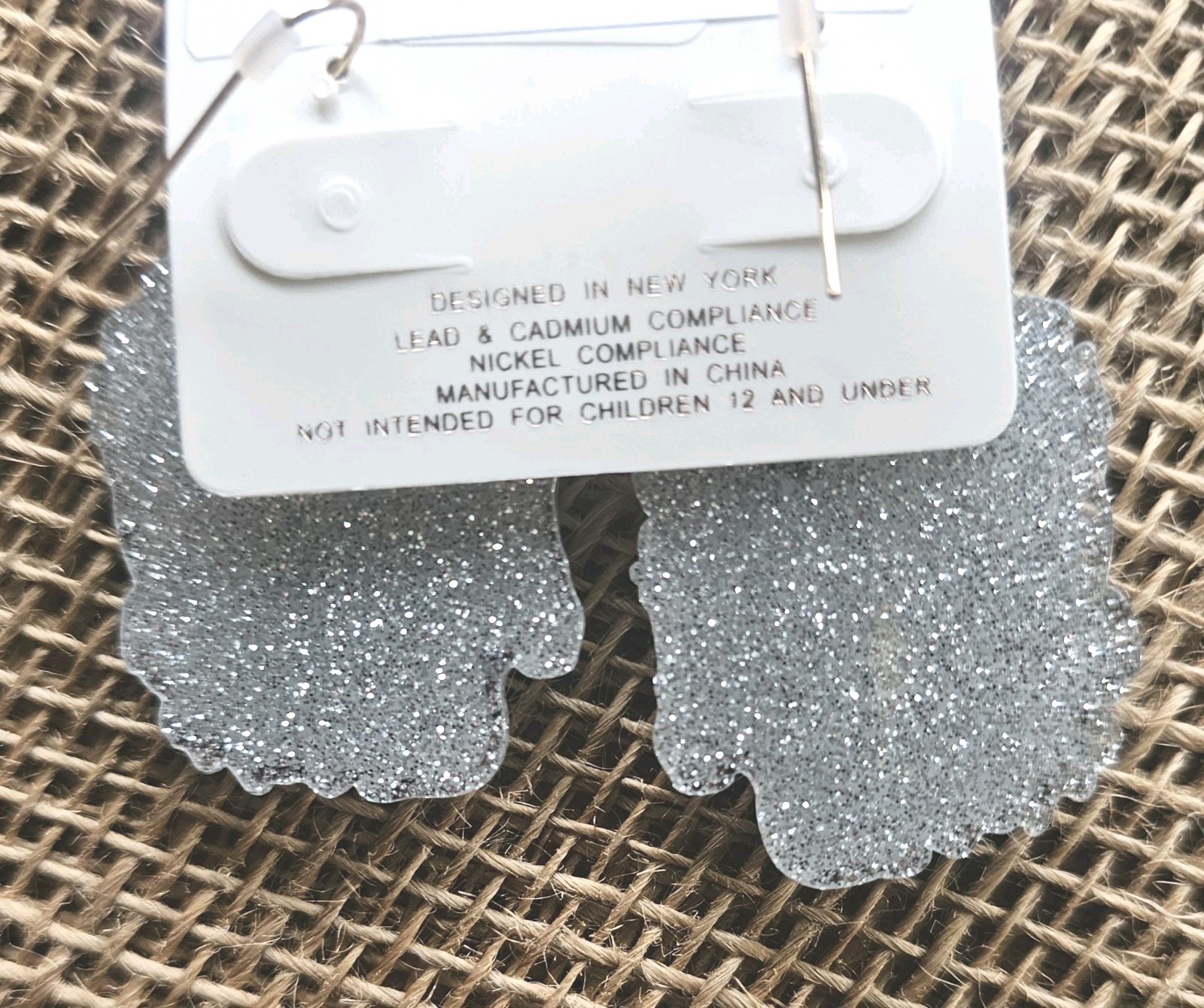Foxy Collection Acrylic Dangle Cowgirl On Horse Earrings 2.25″ Floral Silver Gli