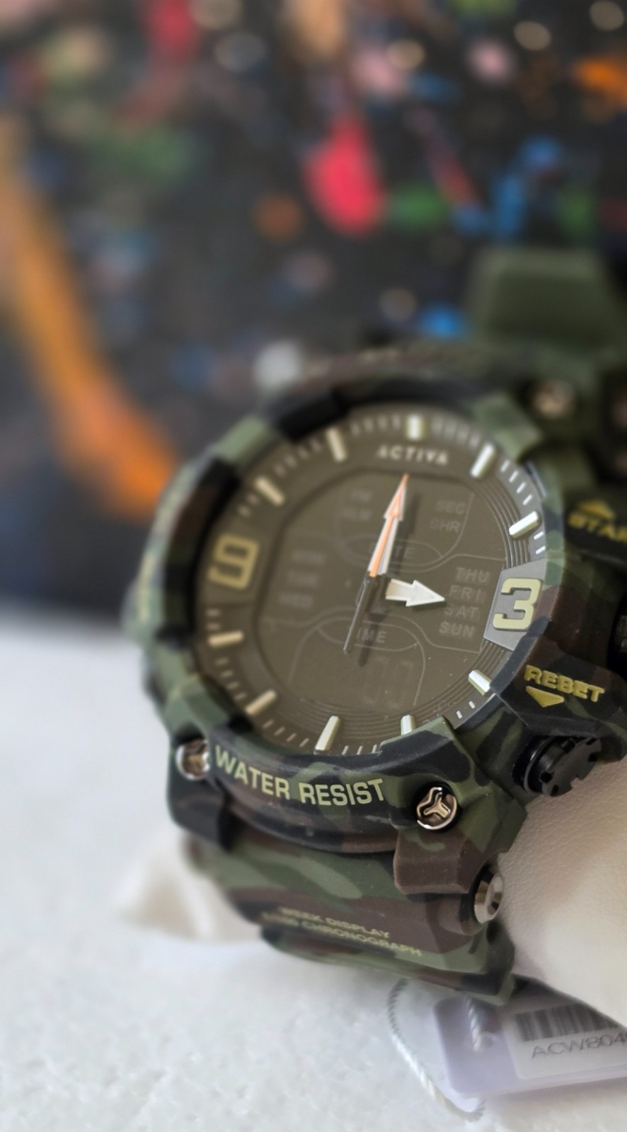 Activa Vulkor X Invicta Analog Digital Men’s Watch – 53mm. Camouflage. Green