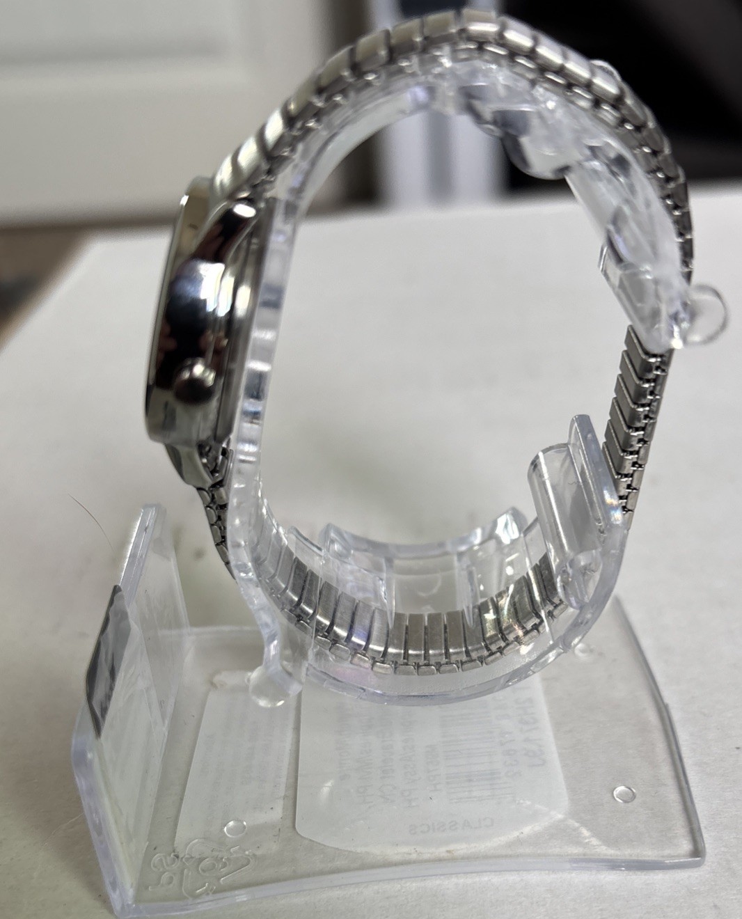 Timex Indigo Watch Women 25mm Case Silver Stretch Band Display(?)
