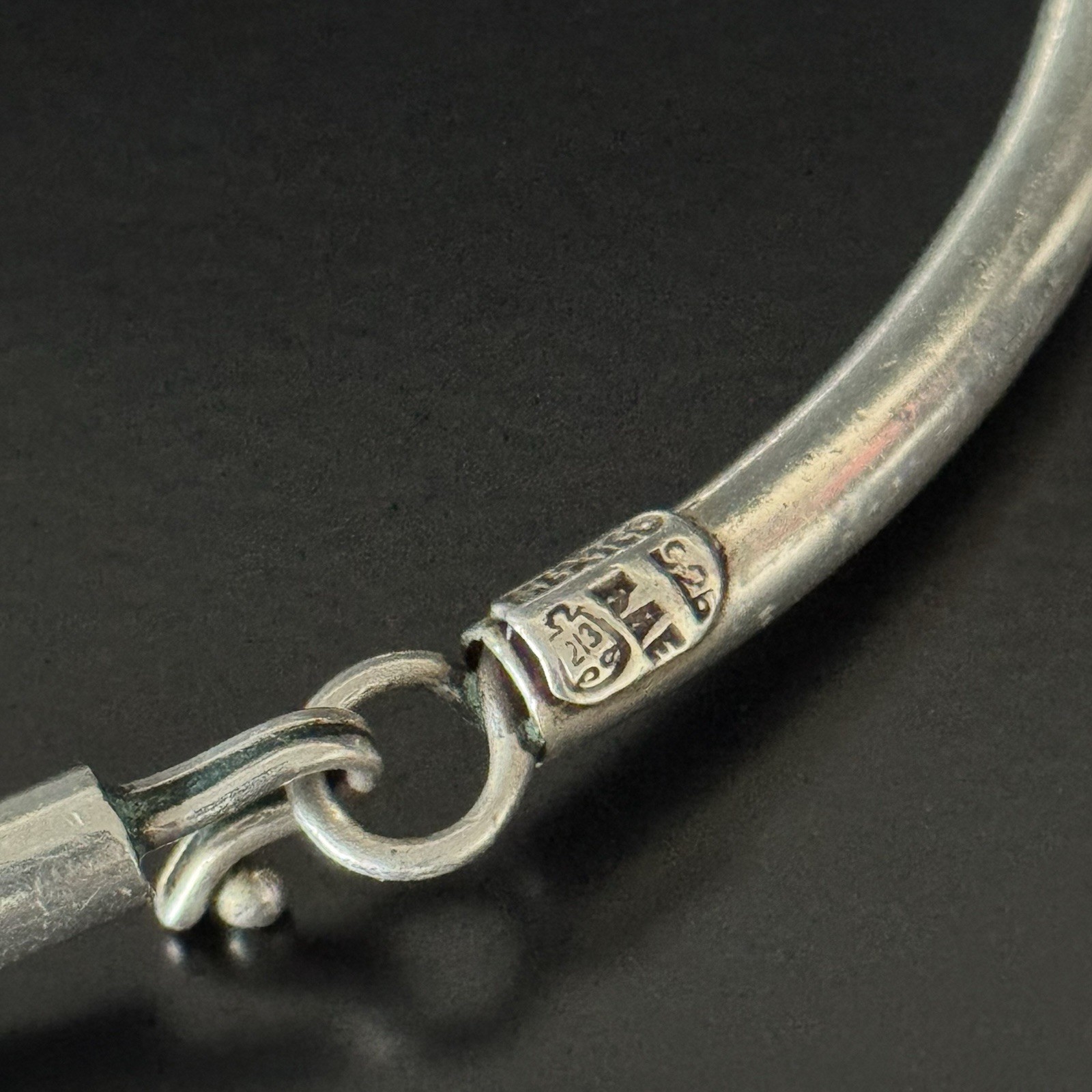 VTG 70’s Modernist Mexico 925 Sterling Silver Love Knot Collar Choker (61g)