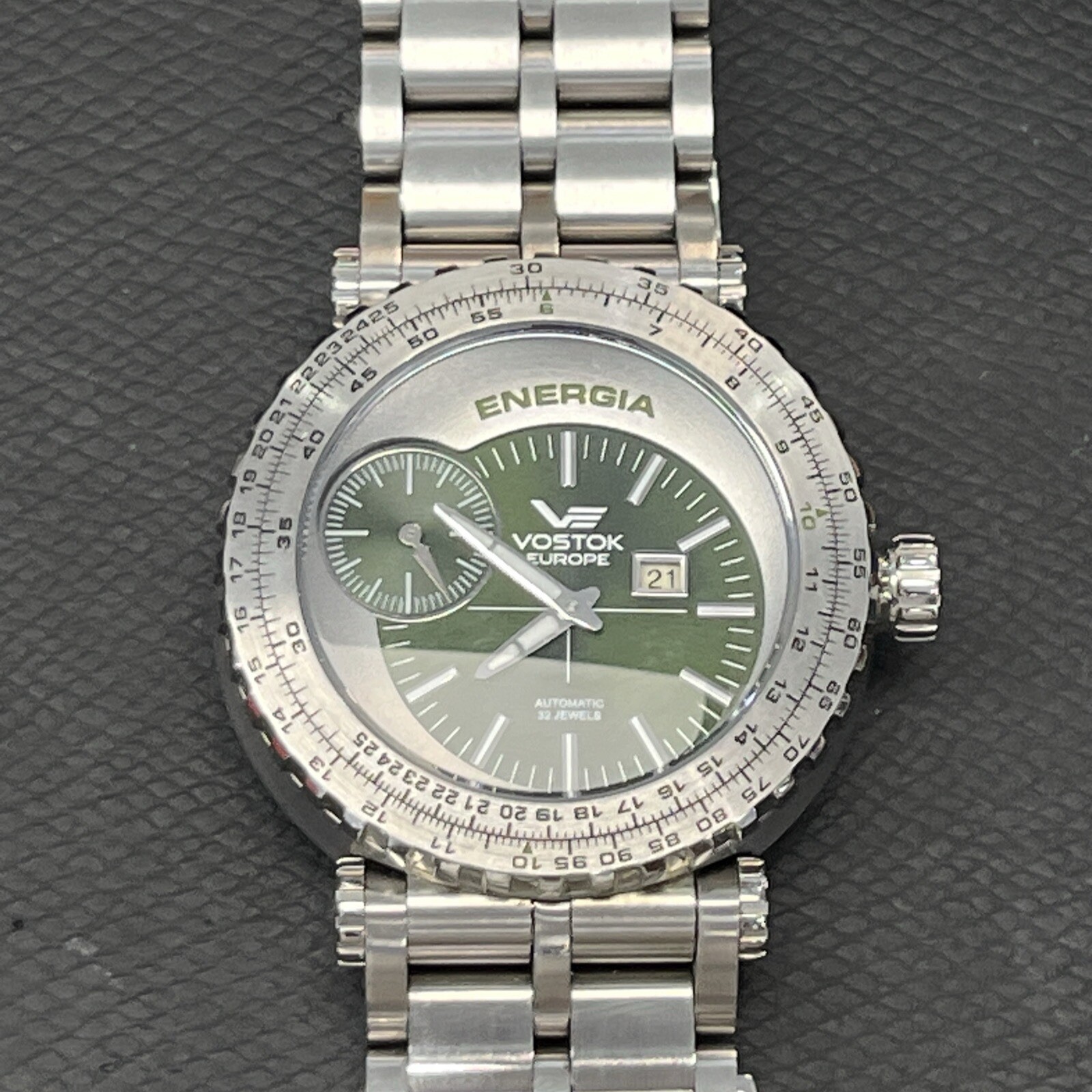 Vostok-Europe Energia Russian Watch Limited Edition Green Dial 182/999