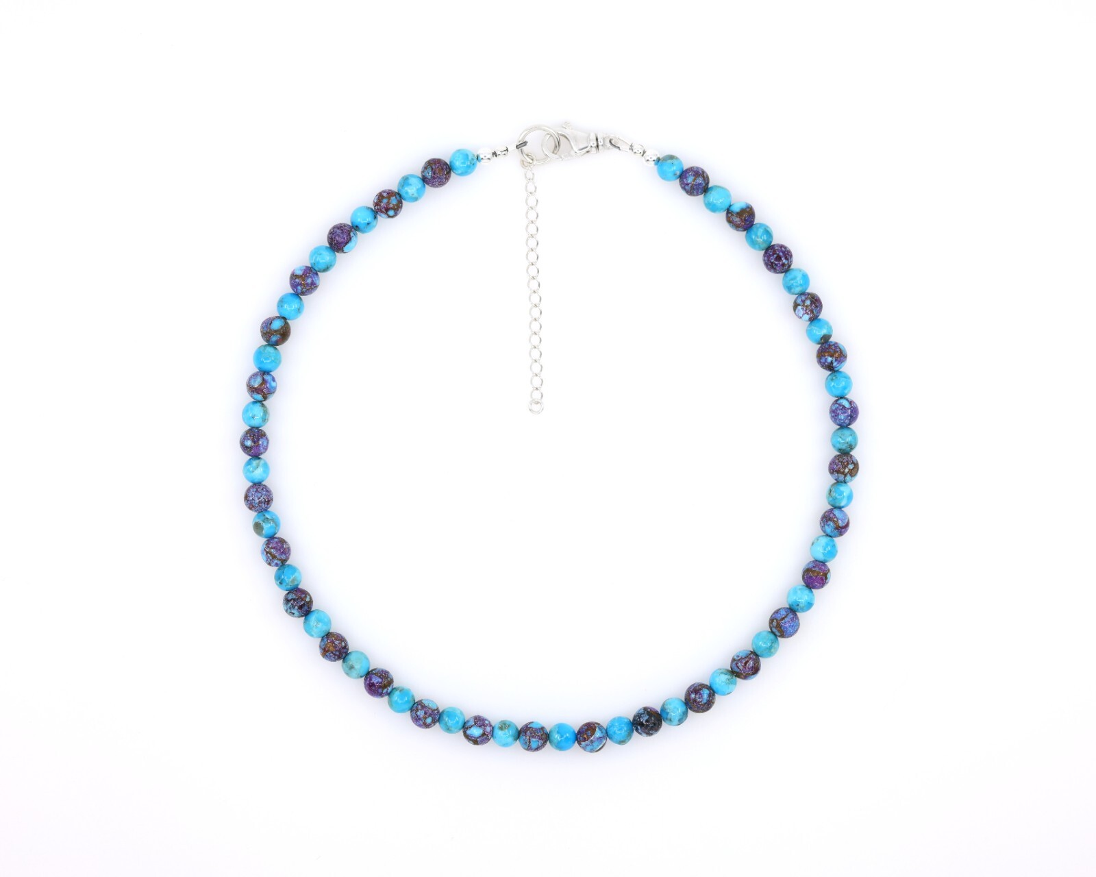 Mohave Purple & Blue Kingman Turquoise Necklace in Sterling Silver or Gold Fill