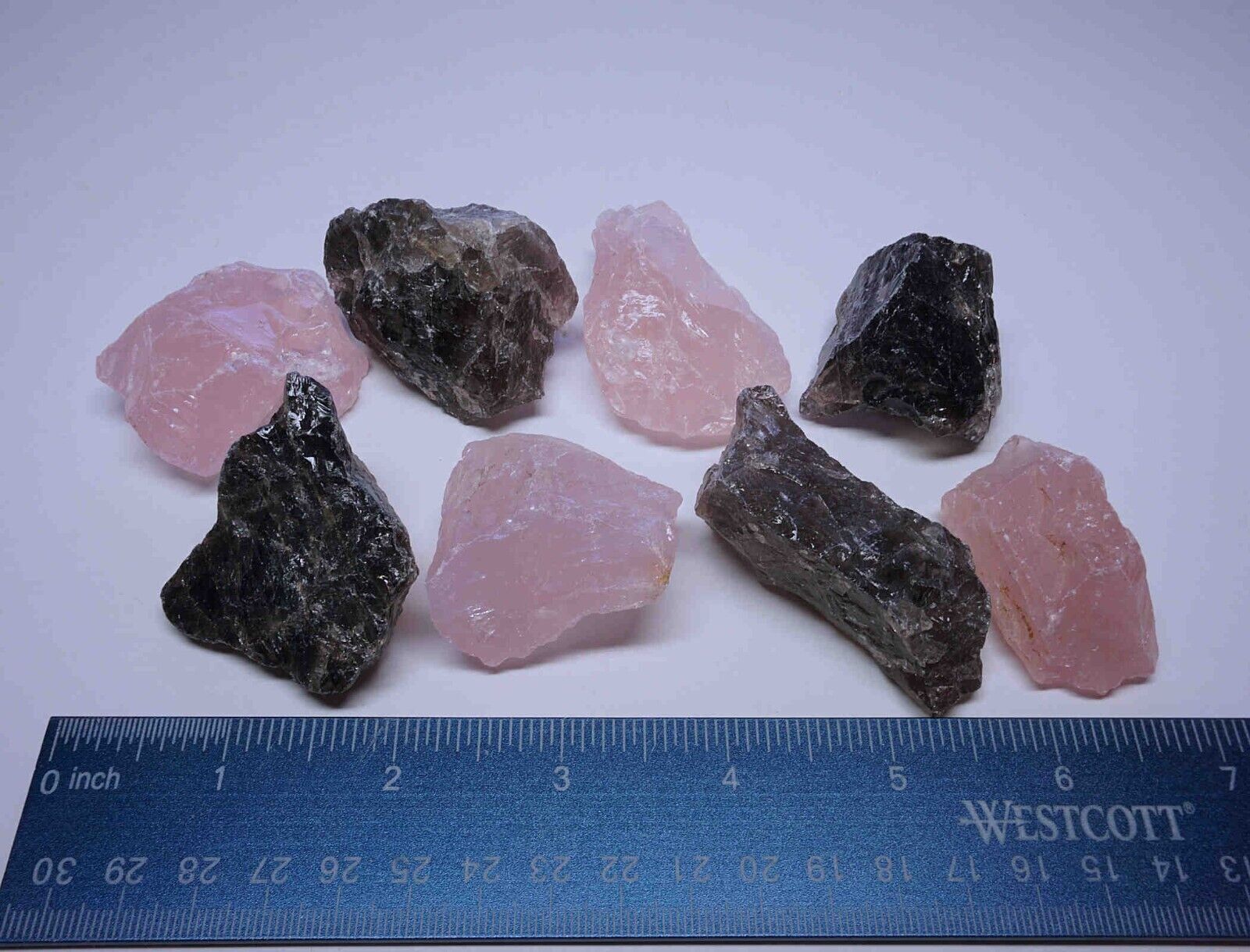Rose Quartz & Smoky Quartz 10 OZ Box Natural Pink & Brown Crystal Gemstones