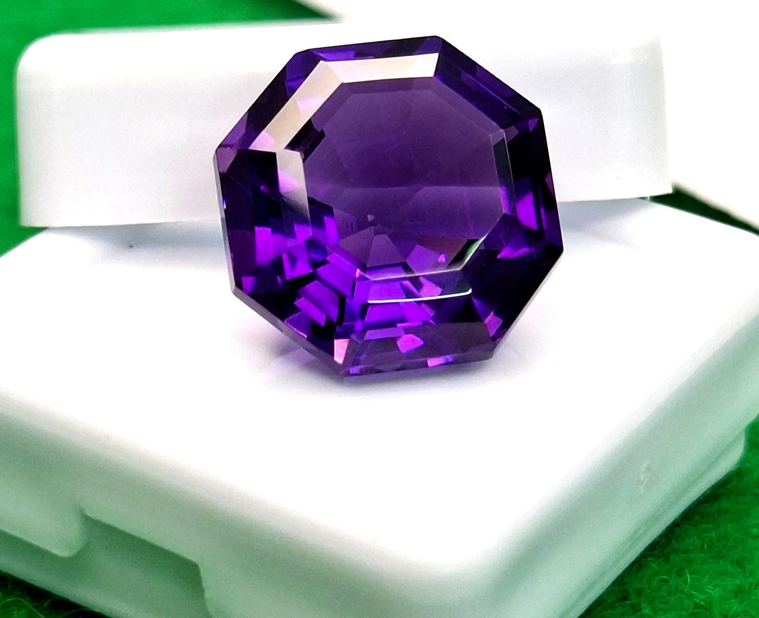 Natural Purple Amethyst Octagon Cut 12-14 Ct Certified Loose Gemstone Eye Clean