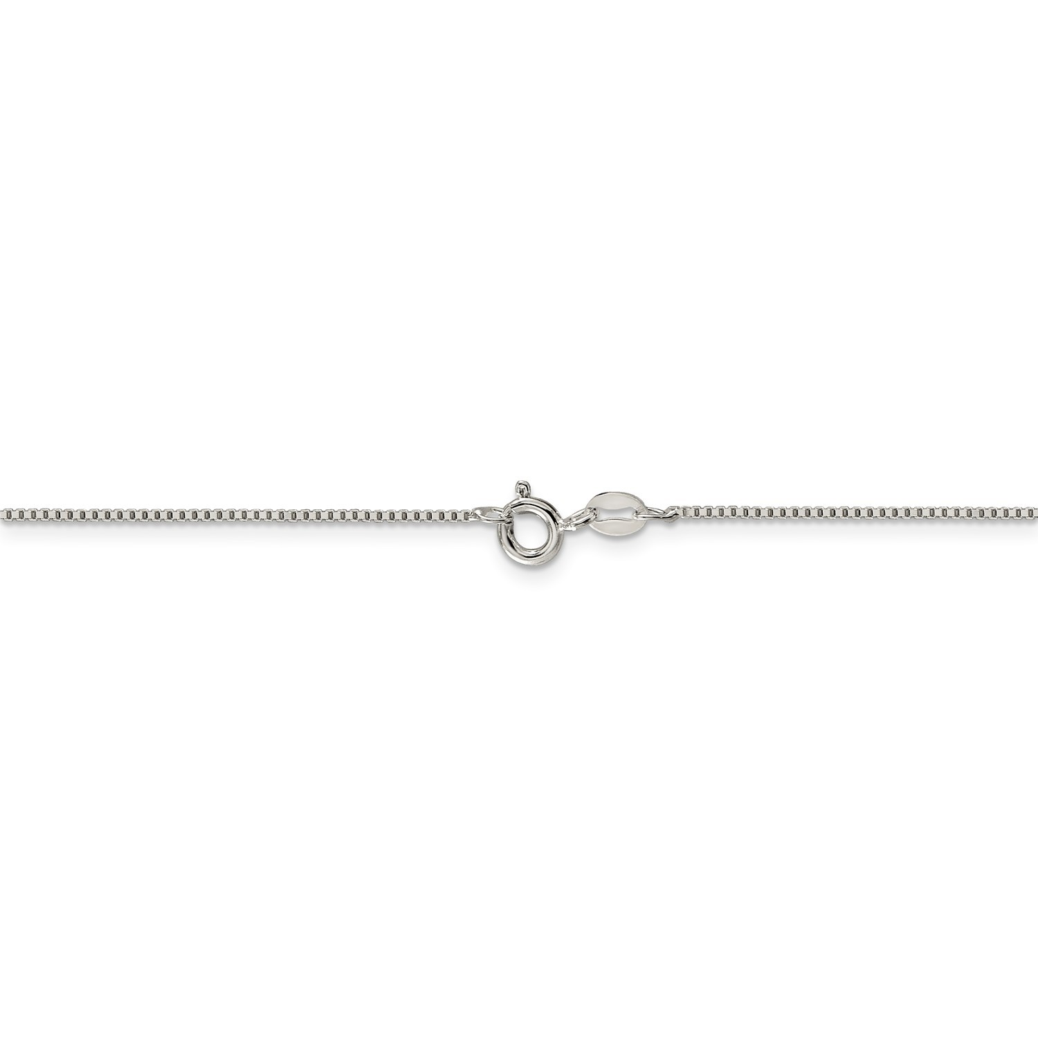 Sterling Silver Solid 0.90mm Plain Box Bracelet w/ Spring Ring Clasp 7″ – 10″