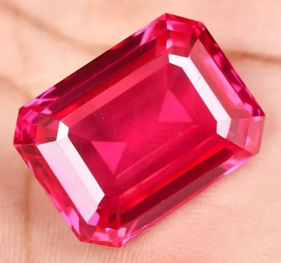 Flawless Natural 40.55 CT+ Pink Red Ruby Certified Emerald Loose Gemstone