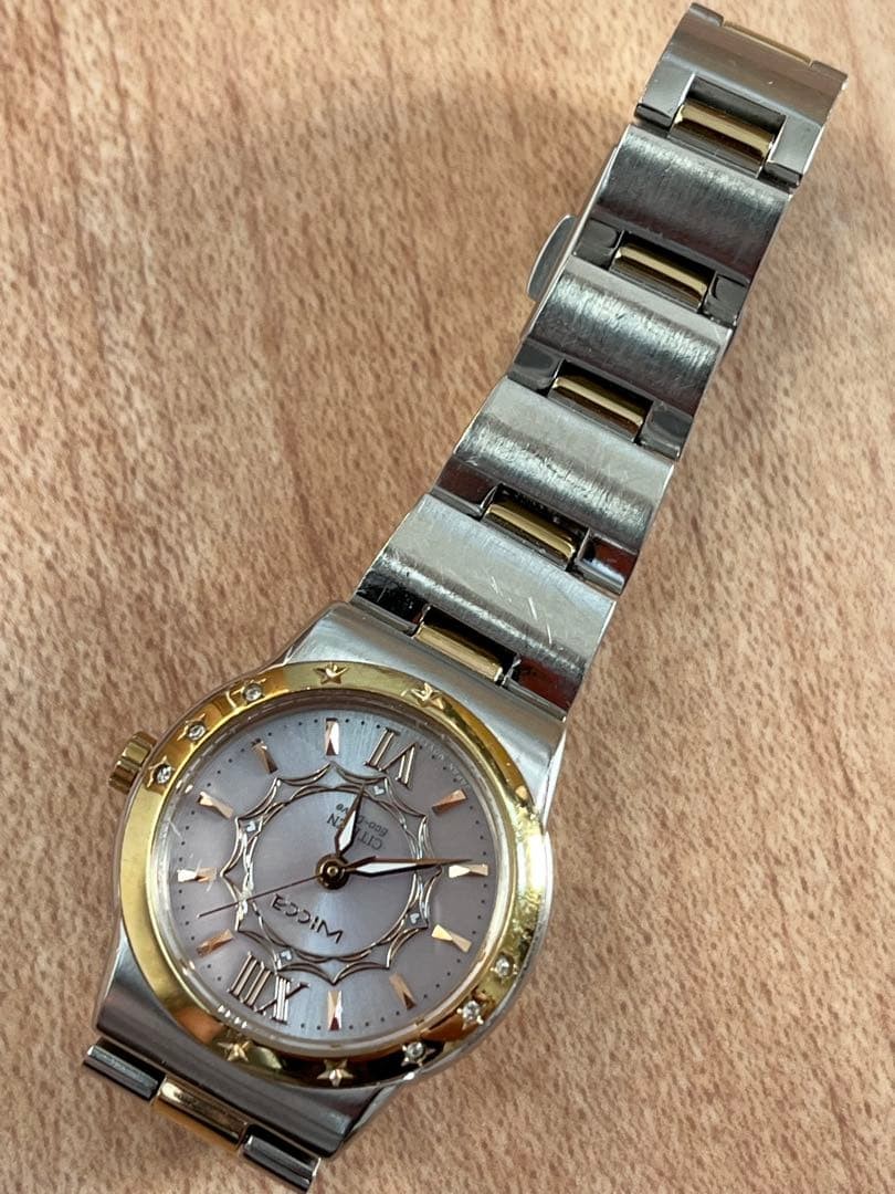 Working condition CITIZEN Wicca wristwatch PNK E031-S042658 HST