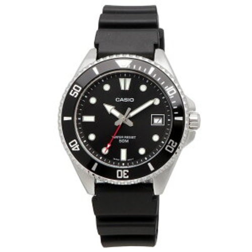 New CASIO MDV-10-1A1 Standard Men’s Analog Black Casual 50M Water Resistant