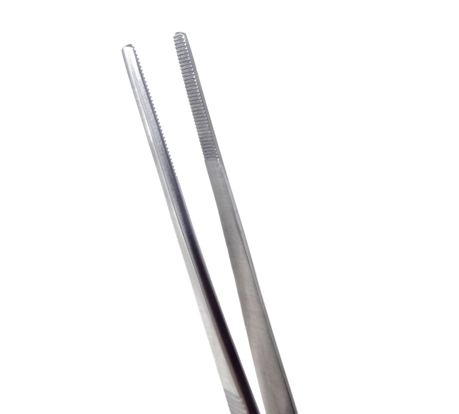 New 12″ EXTRA-LONG Tweezers Stainless Steel Straight Blunt Serrated Jaws