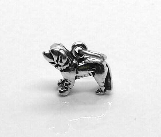 St Saint Bernard Dog Small Charm Pendant STERLING SILVER