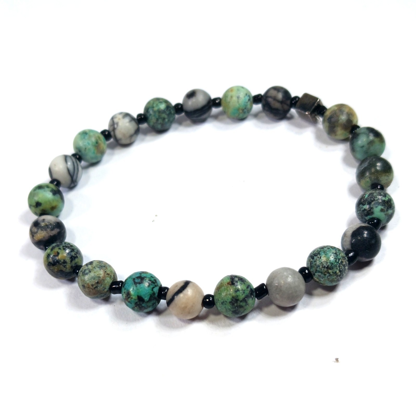 Boho Chic African Turquoise Stone Bead Bracelet