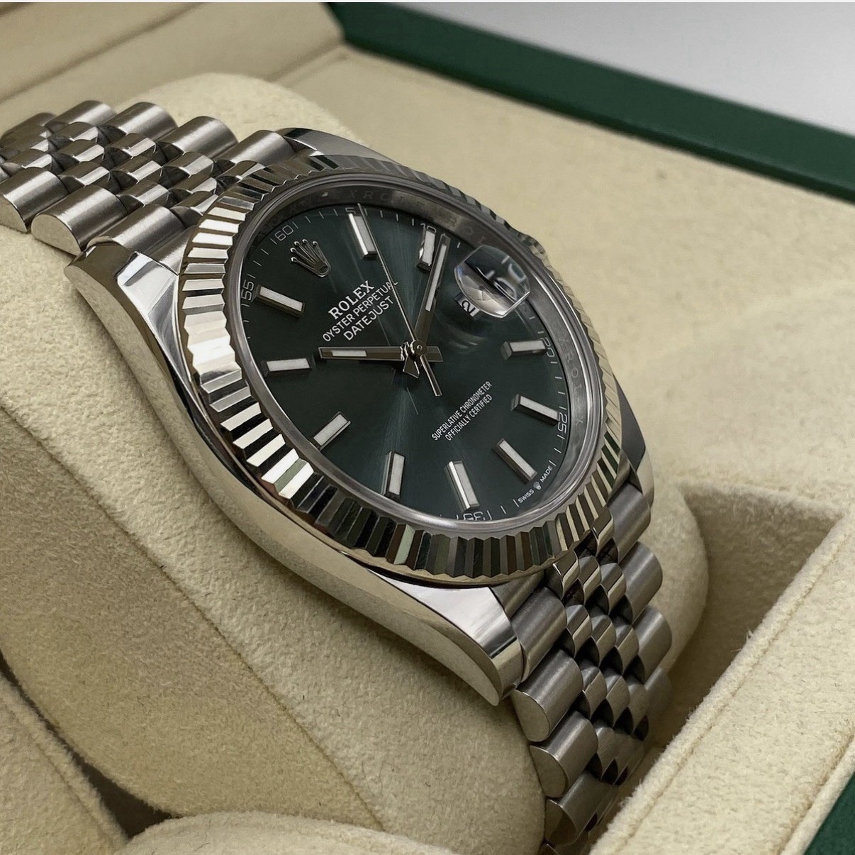 Brand New 2026 Rolex Datejust 41 Mint Green (Full Set Box and Papers)