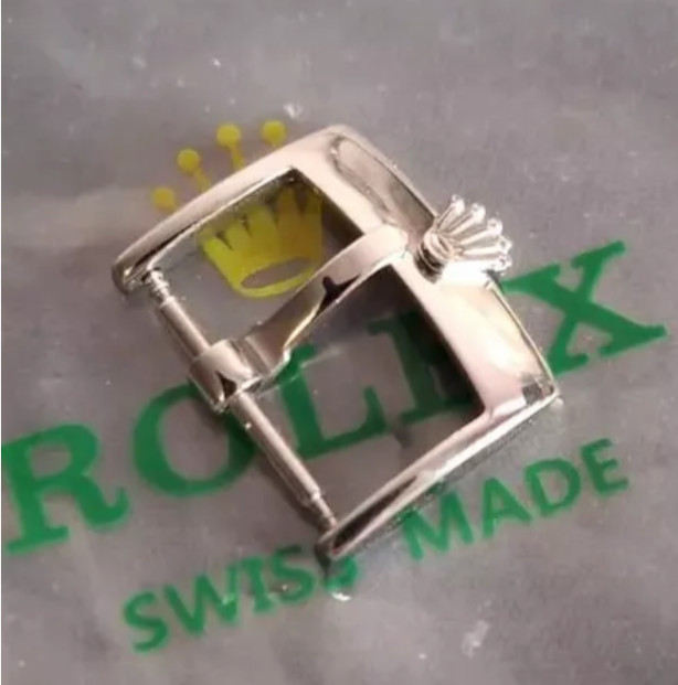 Silver Buckle To Fit Rolex,Swiss Made with H/M Italian Leather/Suede Watch Strap