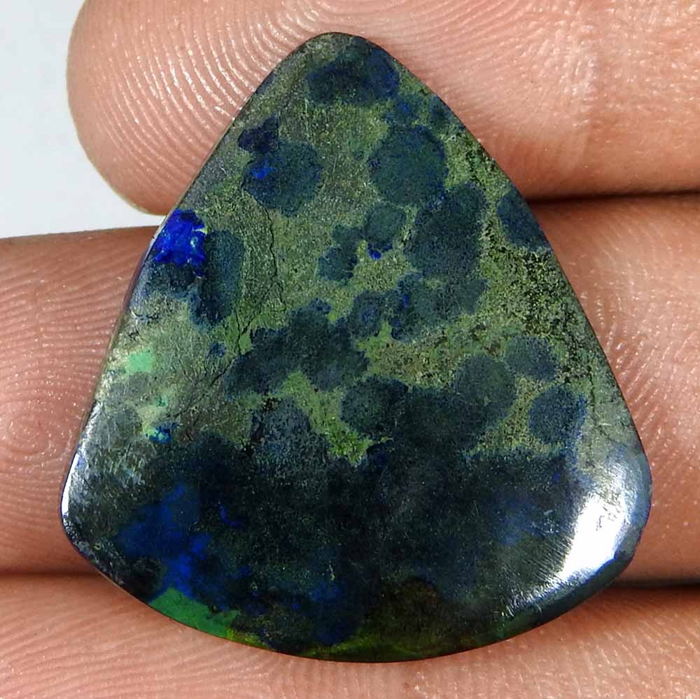 17.20 Ct Natural Blue Azurite Chrysocolla Fancy Cab+ 26x24x20 Loose Gemstone