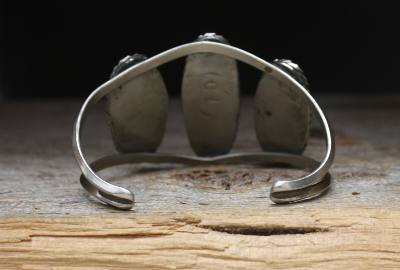 Vintage Native American Navajo Turquoise Mother of Pearl Nickle Silver Bracelet