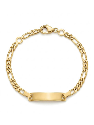 Iconic Gold Plated ID Bracelet Length 6.6″ 16.7 cm