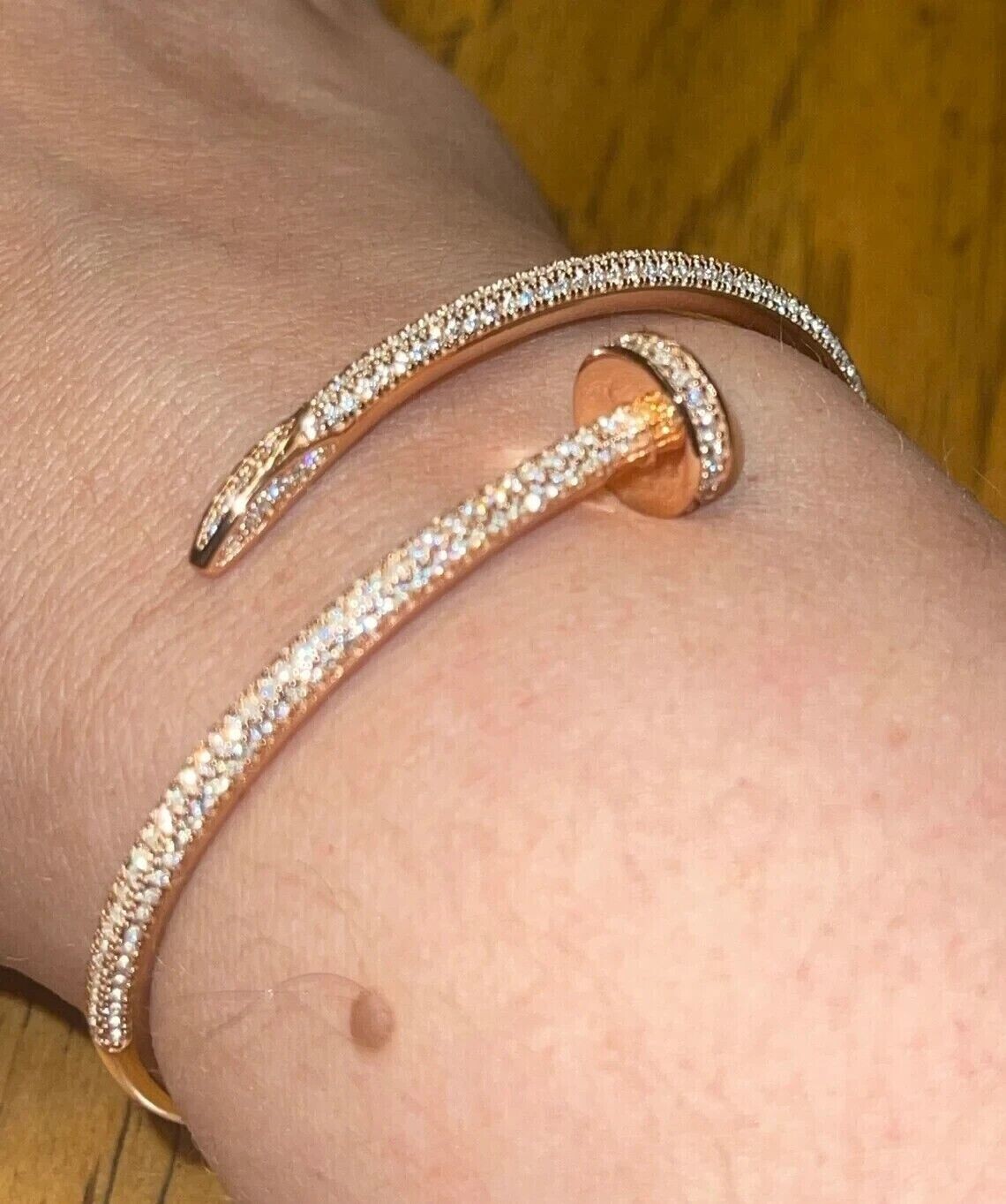 12Ct Round Cut Lab Created Diamond Womens Bracelet 14K Yellow Gold Plated Silver