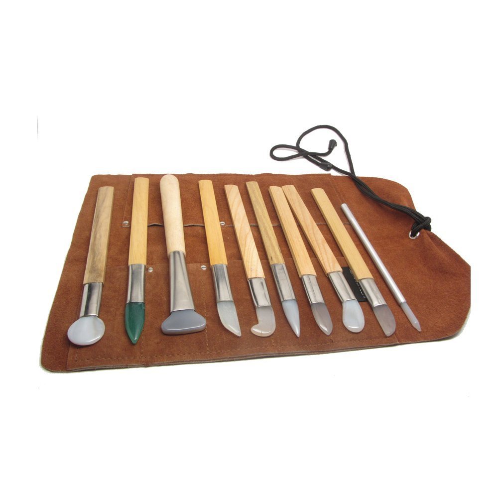 Agate Burnishers 10pc Set Bezel Gold Silver Leaf Bookbinding Jewelry Metal Clay