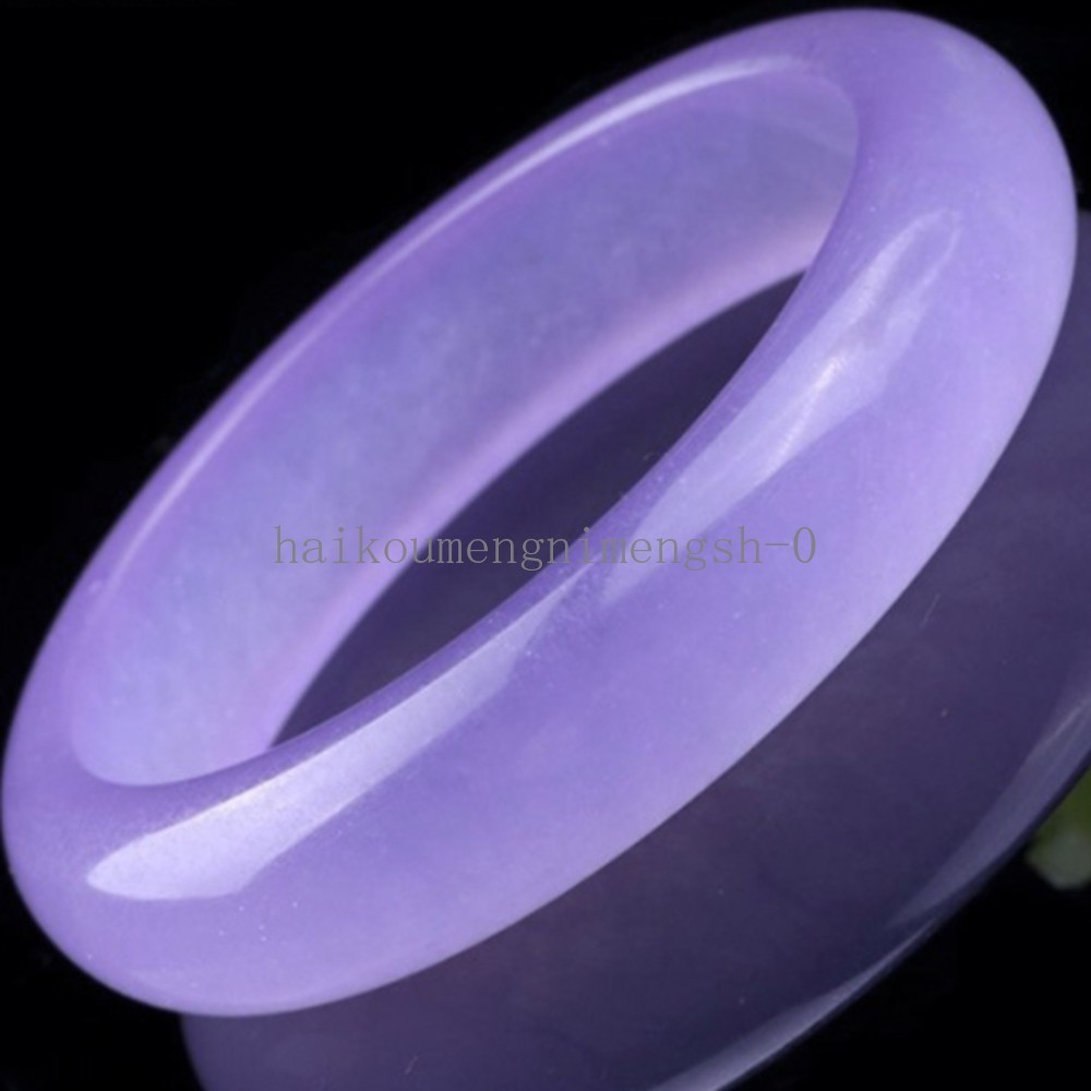 Certified Ice Lavender 54-64mm Natural Burma Jade jadeite Bangle Bracelet