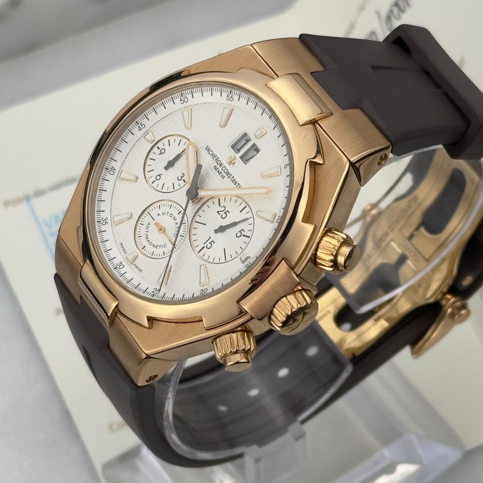 2013 Vacheron Constantin Overseas Rose Gold Men’s Watch 49150/000R-9454 Papers