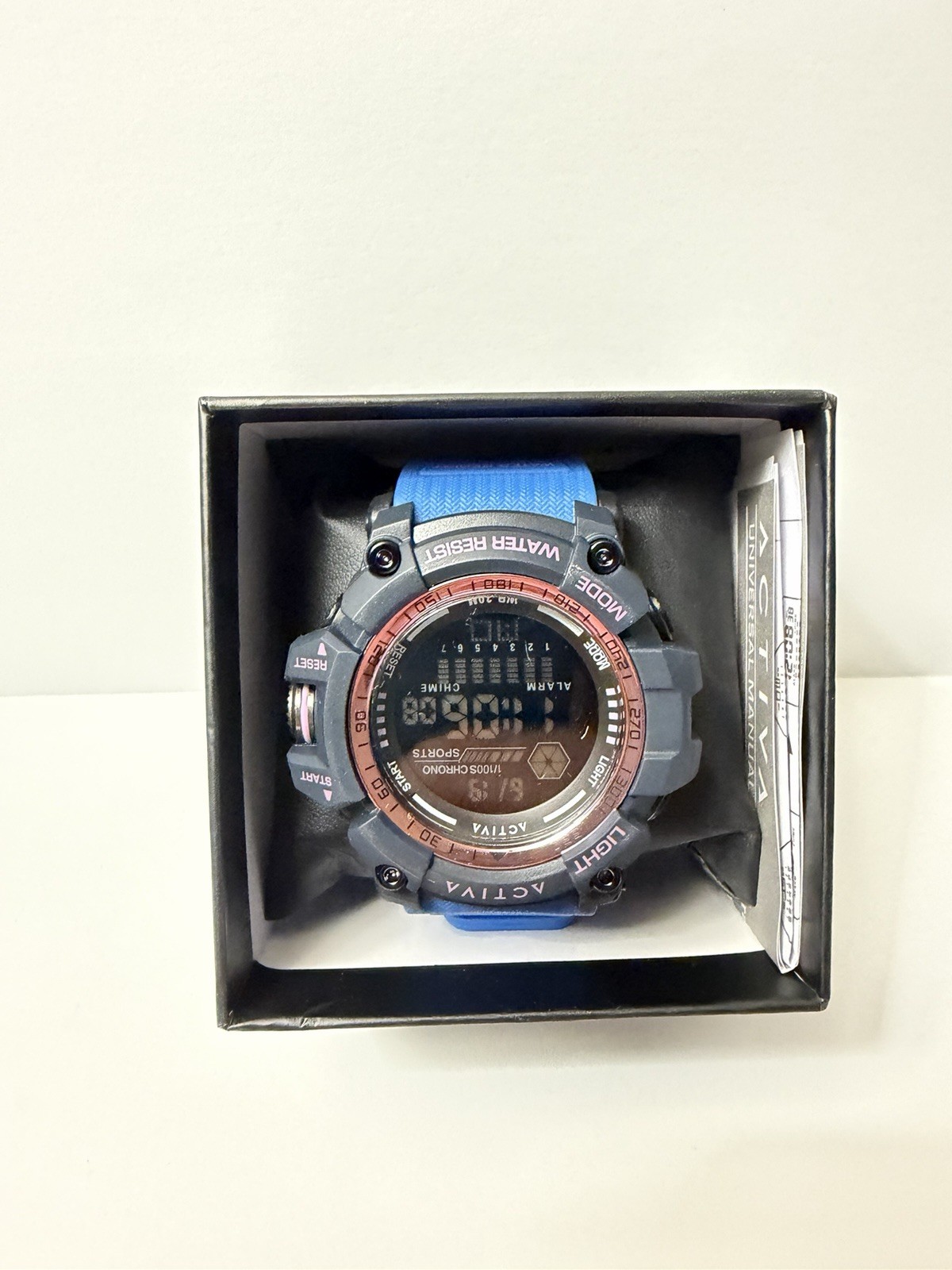 Activa ACW8020-007 Digital Sport Quartz Watch Alarm Chrono Backlight WR30m