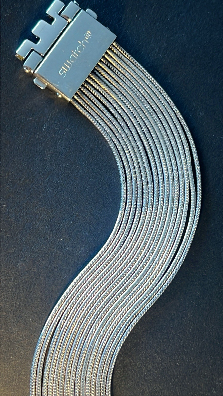 Rare Swatch Watch Strap Band 2001 Meshstream Skin Sterling Silver SFK132 925