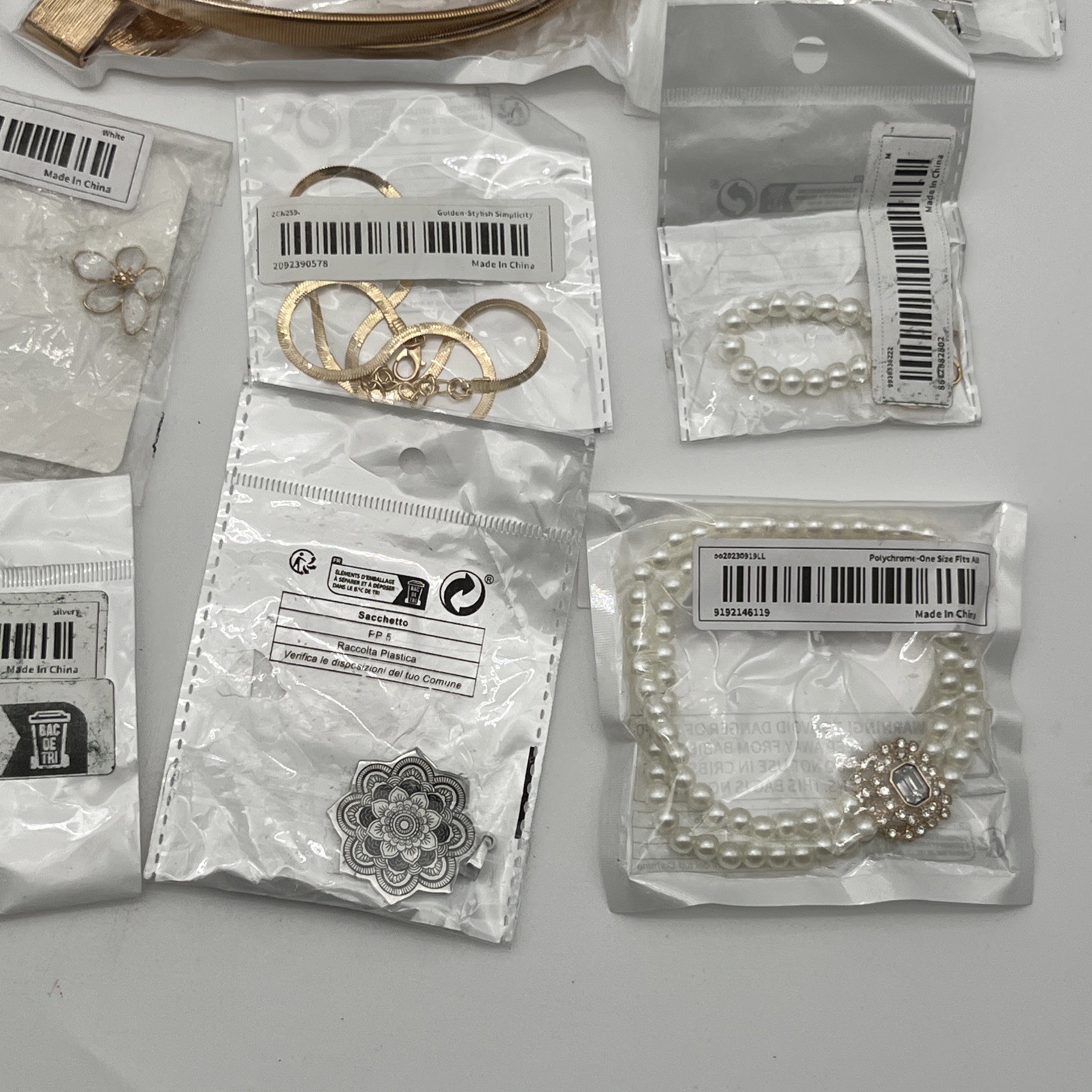 19 Pieces Multicolor Assorted Necklaces Rings & Earrings Jewelry Lot