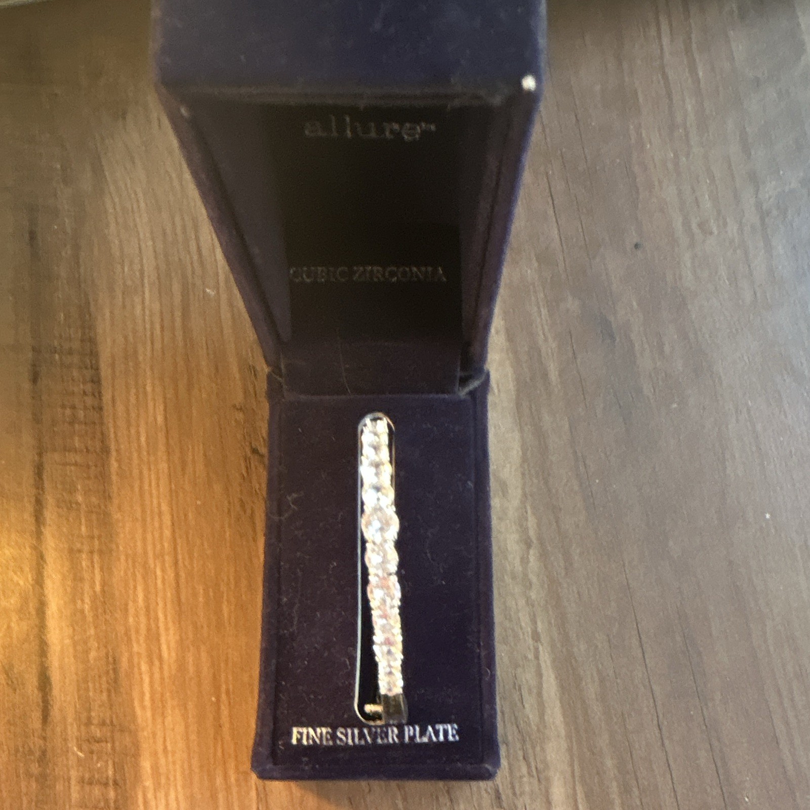 Allure Cubic Zirconia Tennis Bracelet, Round White/Colorless, Silver Plated