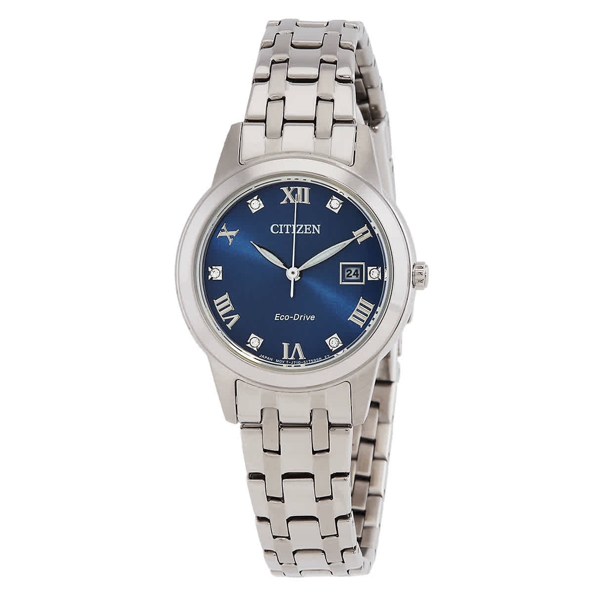 Citizen Eco-Drive Diamond Blue Dial Ladies Watch FE1240-57L