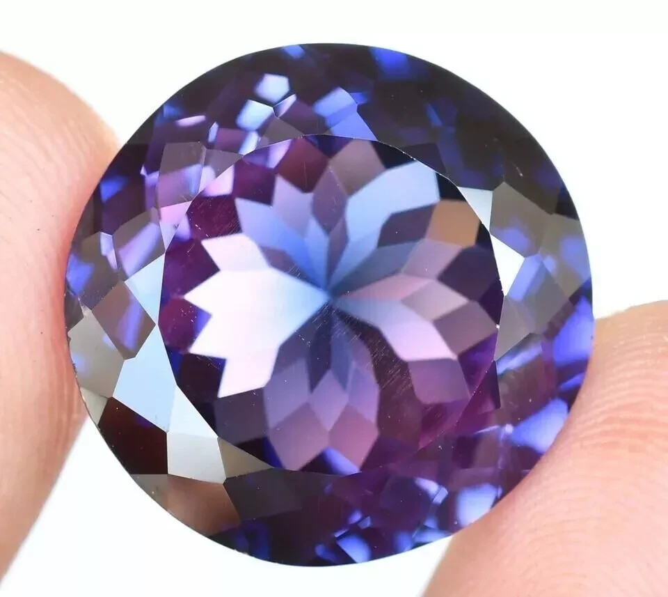 25+ Ct Natural Purple Blue Montana Sapphire Flawless Certified Loose Gemstone